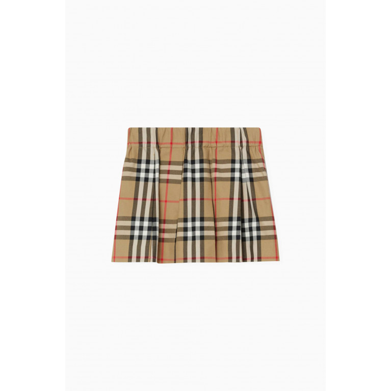 Burberry - Check Pleated Skirt in Cotton
