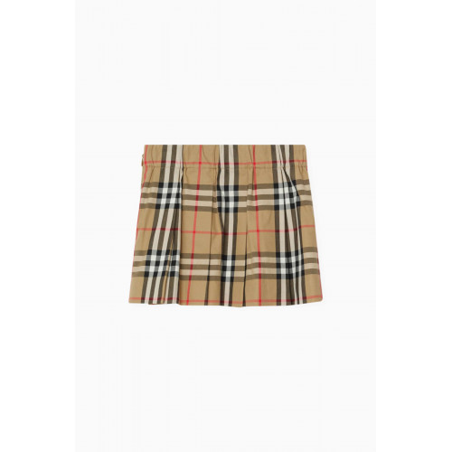 Burberry - Check Pleated Skirt in Cotton