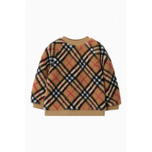Burberry - Check Print Sweater in Fleece