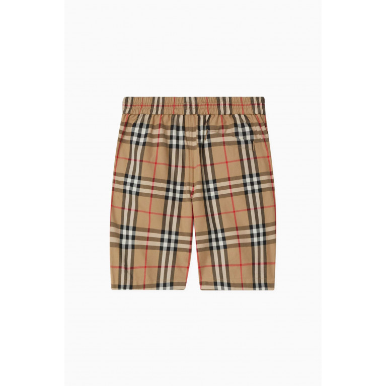 Burberry - Check Shorts in Cotton Twill