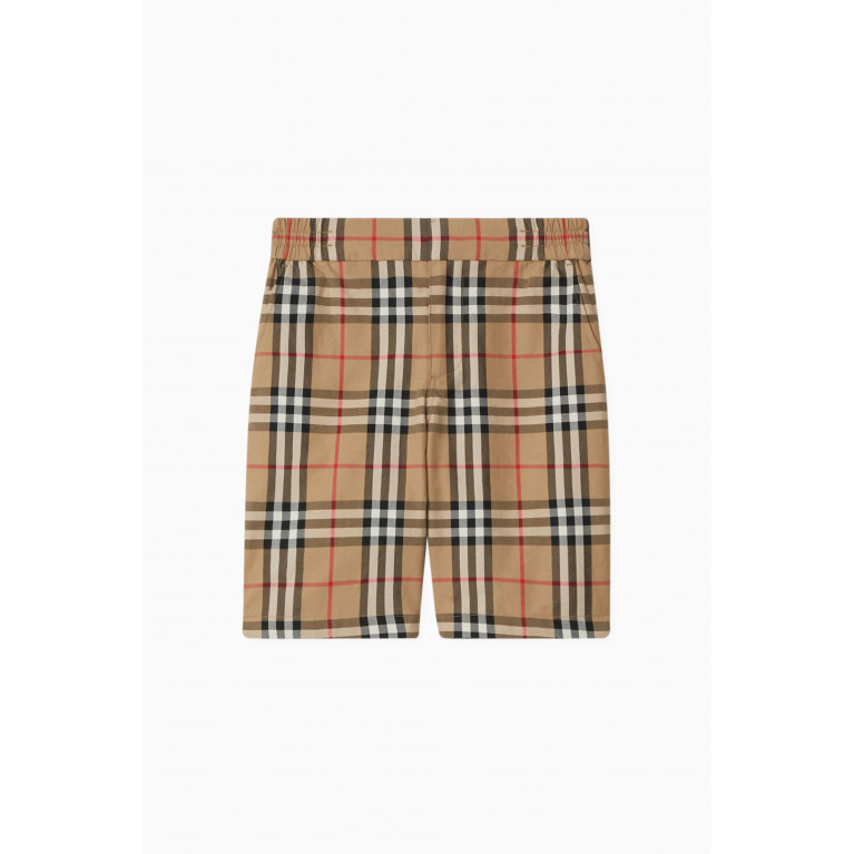 Burberry - Check Shorts in Cotton Twill