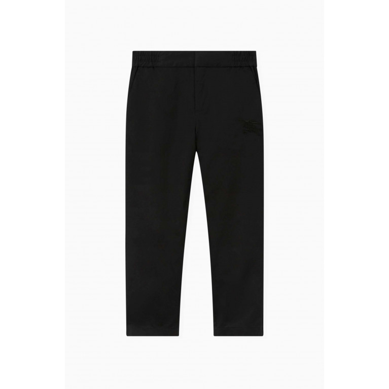 Burberry - Equestrian Knight Motif Pants in Cotton