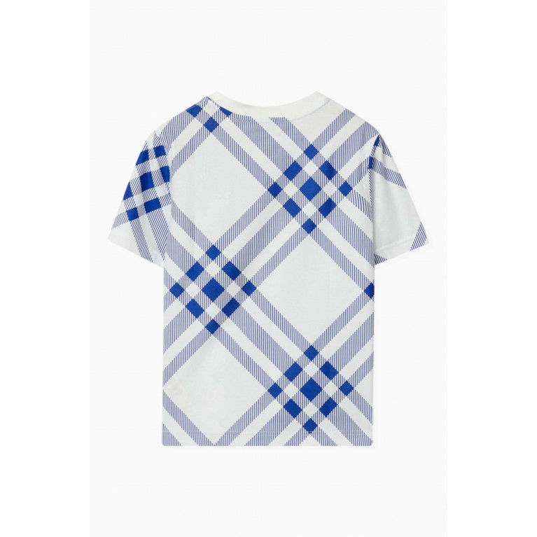 Burberry - Check Print T-Shirt in Cotton