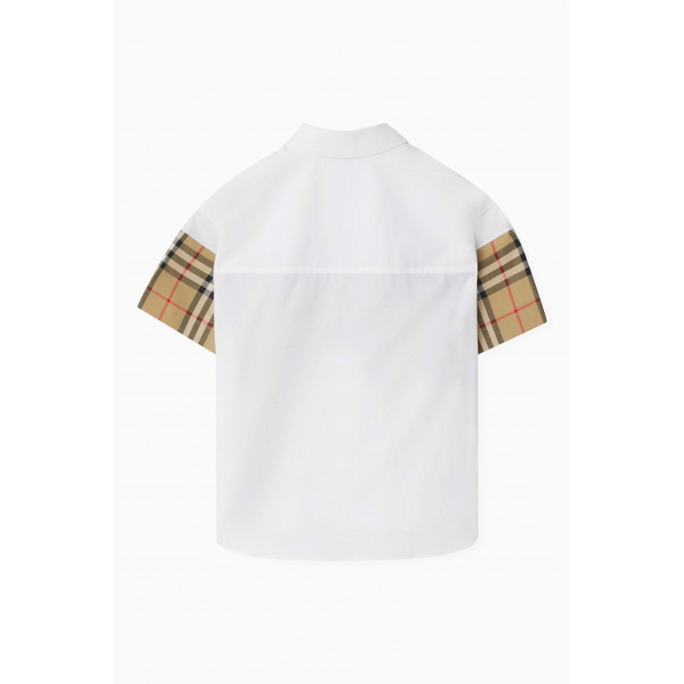Burberry - Check-panel Shirt in Cotton