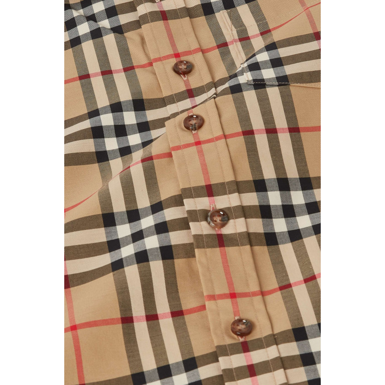Burberry - Check Shirt in Stretch Cotton