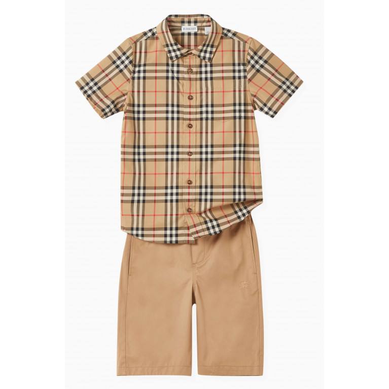 Burberry - Check Shirt in Stretch Cotton