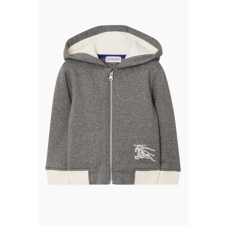 Burberry - Equestrian Knight Motif Hoodie in Cotton