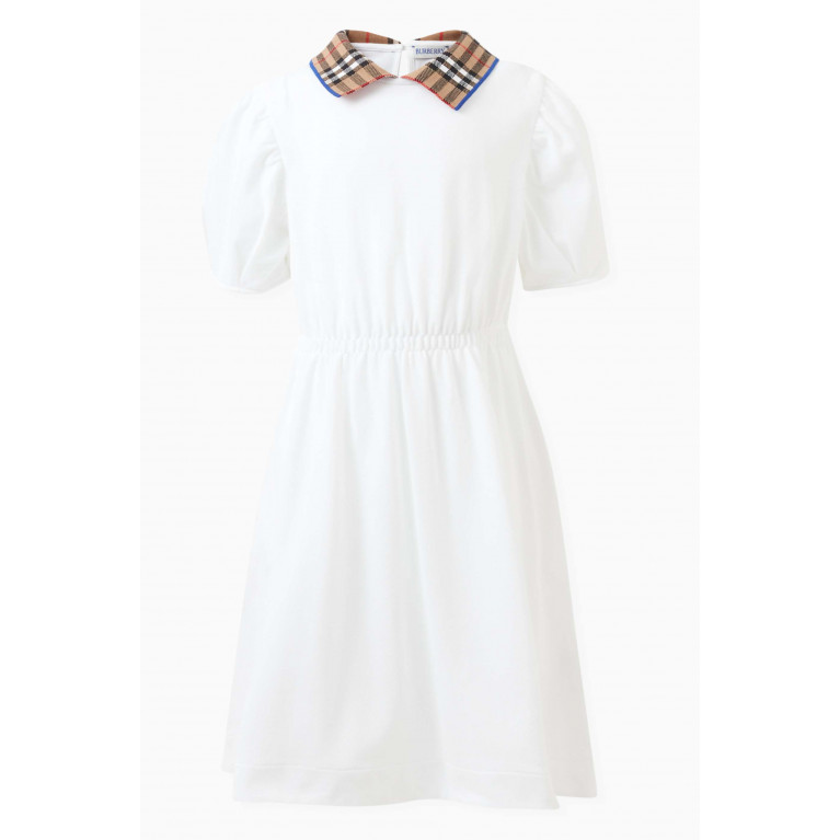 Burberry - Check-collar Polo Dress in Cotton Piqué