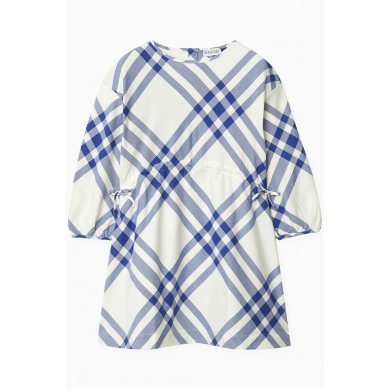 Burberry - Check Print Dress in Brushed Flannel