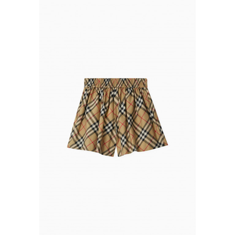 Burberry - Check Shorts in Stretch Cotton