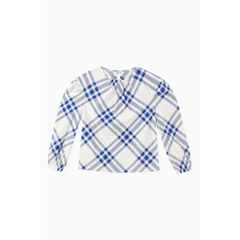 Burberry - Alexas Check-print Top in Cotton-jersey
