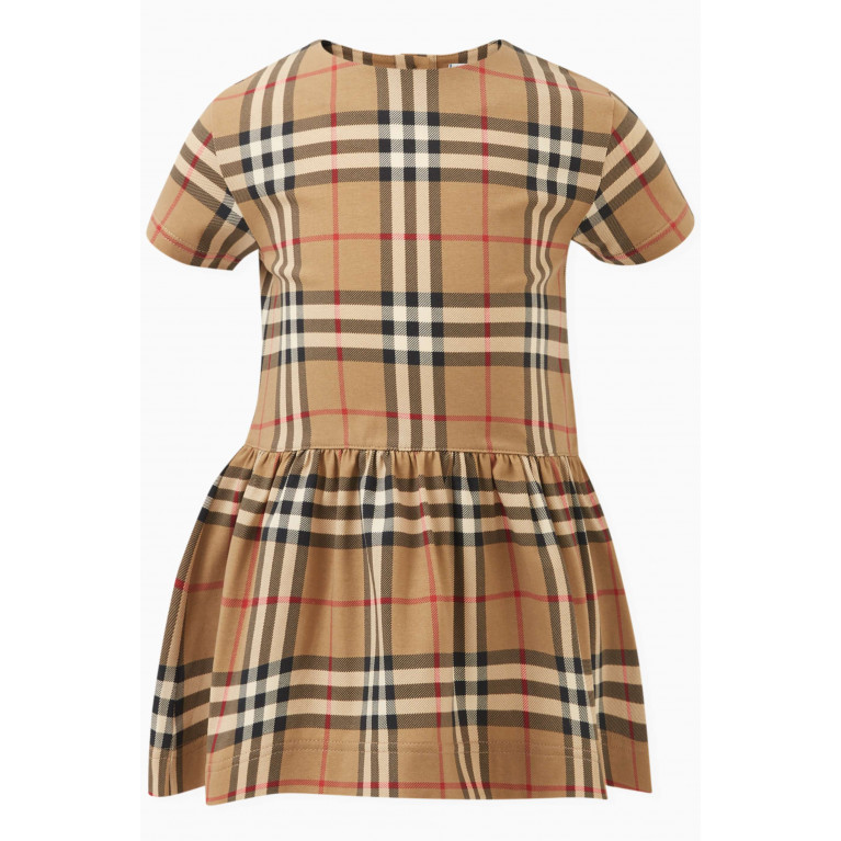 Burberry - Check Dress & Bloomers Set in Stretch Cotton