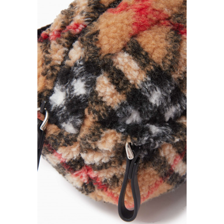 Burberry - Check Belt Bag in Fleece