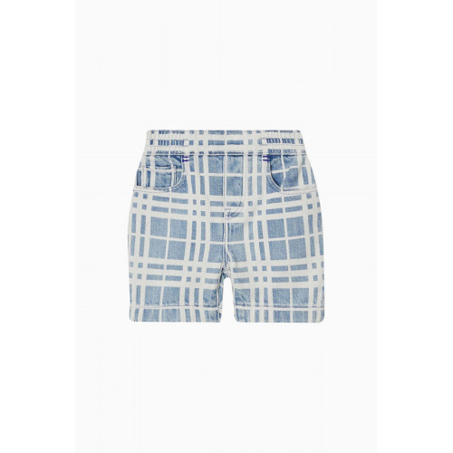 Burberry - Check Shorts in Denim