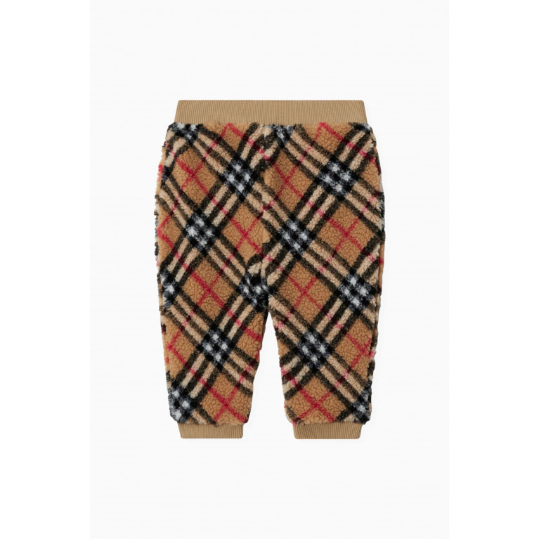 Burberry - Check-print Jogging Pants in Cotton