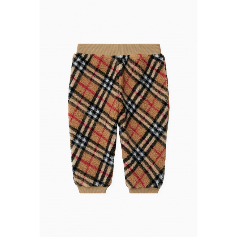 Burberry - Check-print Jogging Pants in Cotton