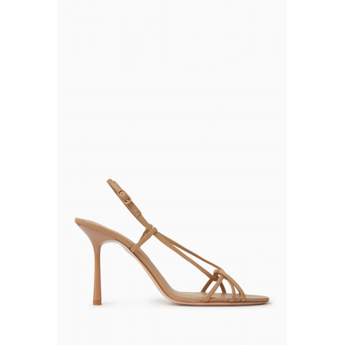 Studio Amelia - Entwined 90 Strappy Sandals in Leather Neutral