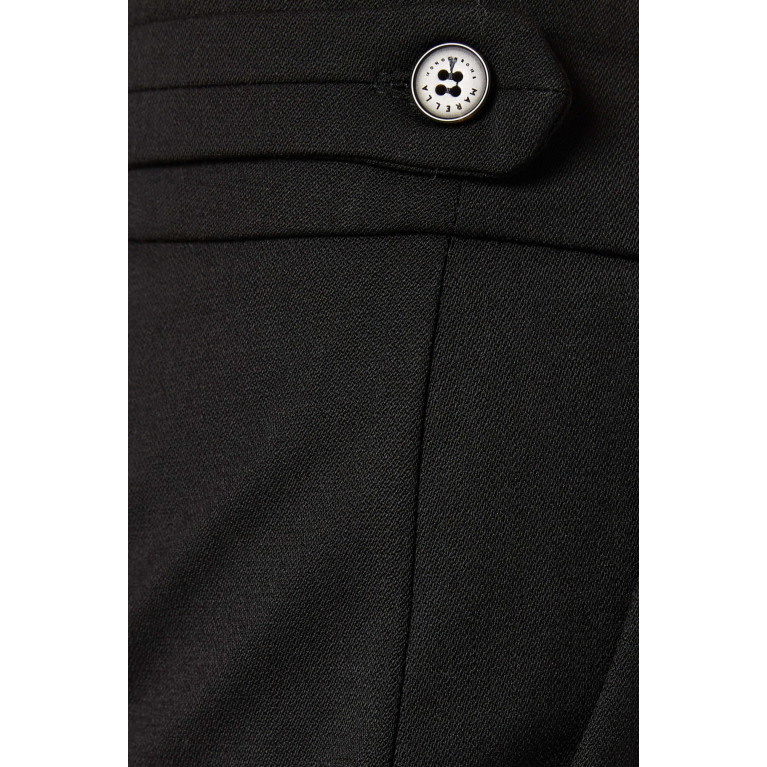 Marella - Romana Straight-fit Pants in Wool-blend Black