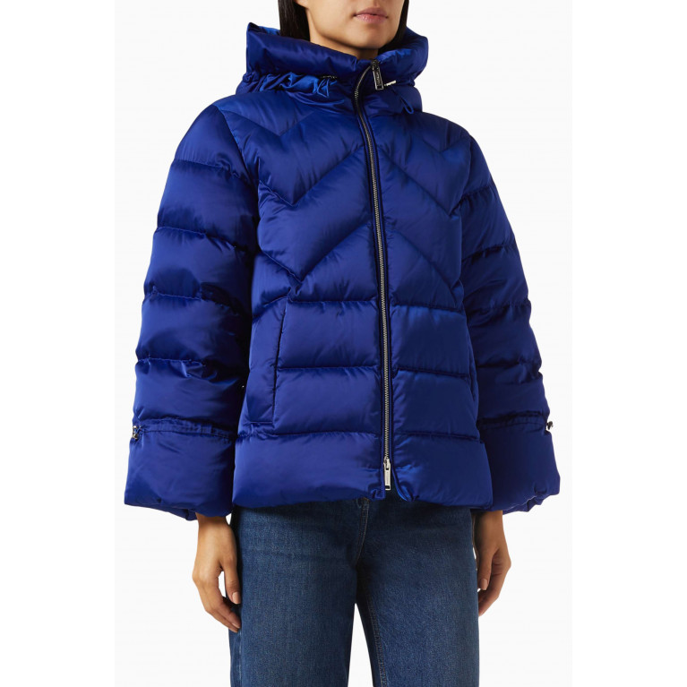 Marella - Nard Hooded Down Jacket in Quilted-satin