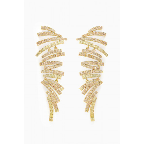 The Jewels Jar - Ayla Chandelier Earrings in Gold-plated Sterling Silver