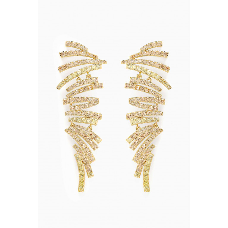 The Jewels Jar - Ayla Chandelier Earrings in Gold-plated Sterling Silver