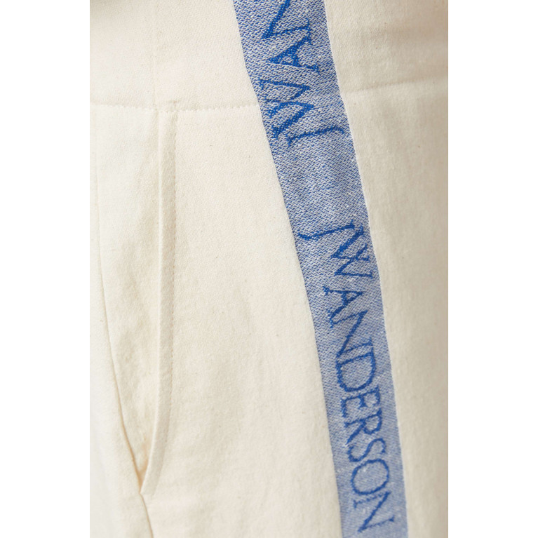 Jw Anderson - Logo Tape Shorts in Linen Blend