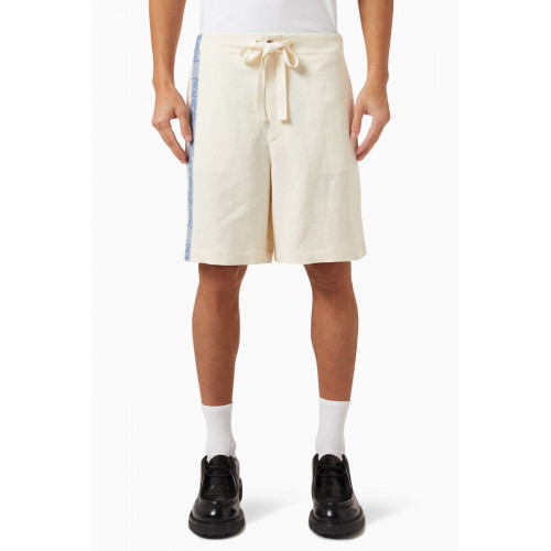 Jw Anderson - Logo Tape Shorts in Linen Blend