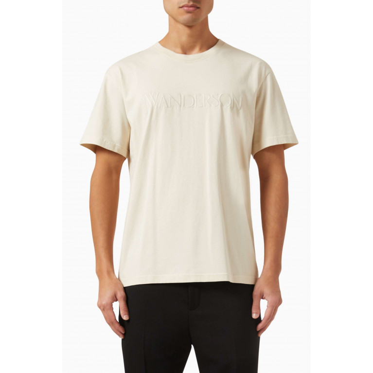 Jw Anderson - Logo-embroidered T-shirt in Cotton