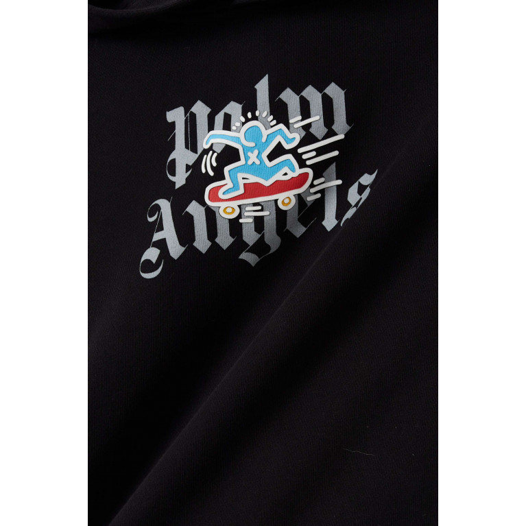 Palm Angels - Palm Angels x Keith Haring Skateboard Hoodie in Cotton