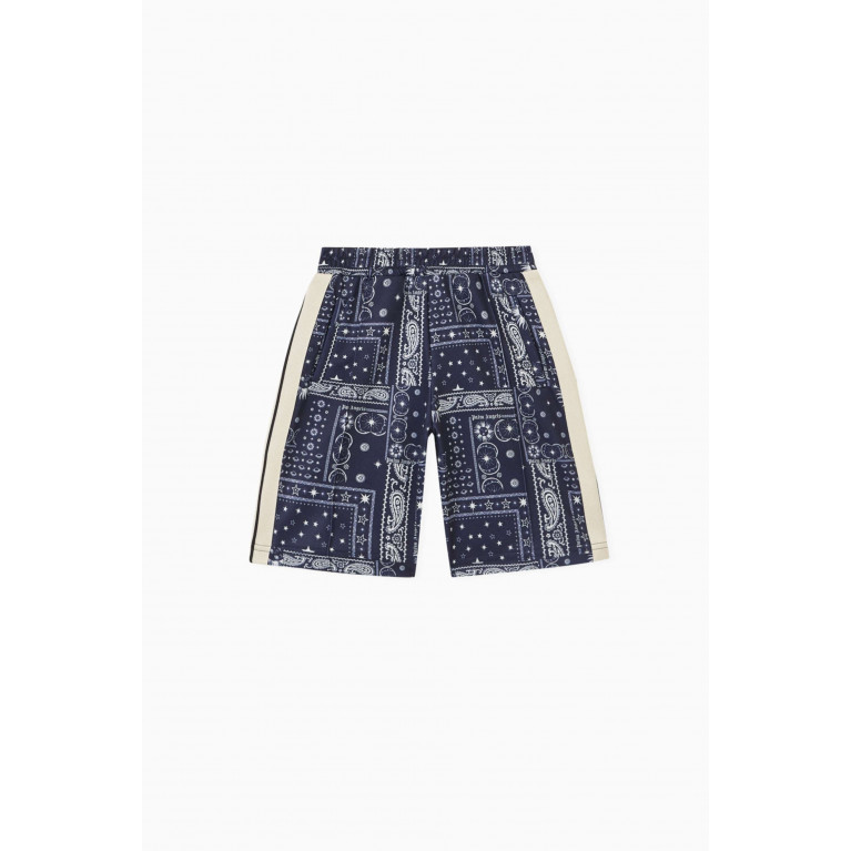 Palm Angels - Logo Print Track Shorts in Cotton-Blend