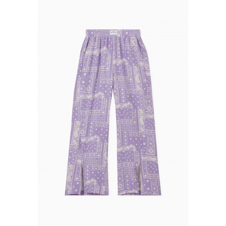 Palm Angels - Astro Paisley Print Pants in Rayon
