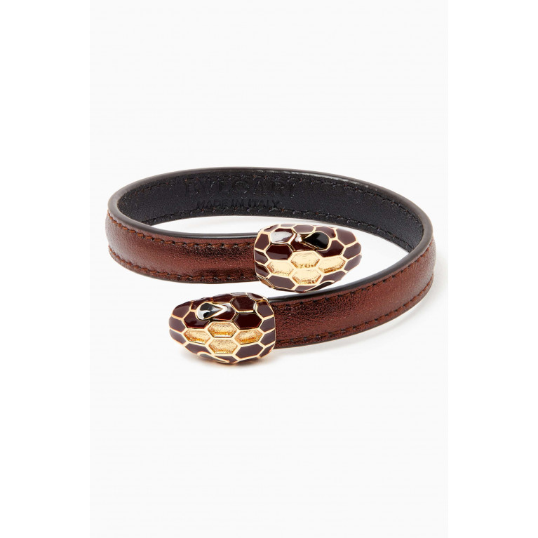 BVLGARI - Serpenti Forever Bracelet in Metallic Leather