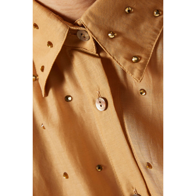 Oséree - Gem Long Shirt in Cotton-Silk Blend