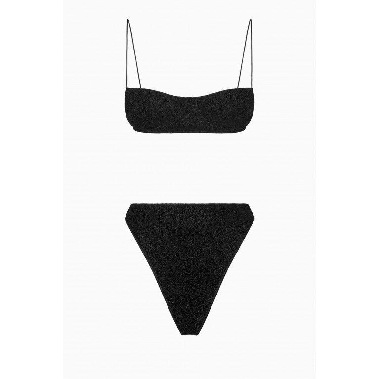 Oséree - Lumiere Balconette Bikini Set Black