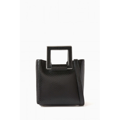 Staud - Mini Shirley Tote Bag in Snake-embossed Leather