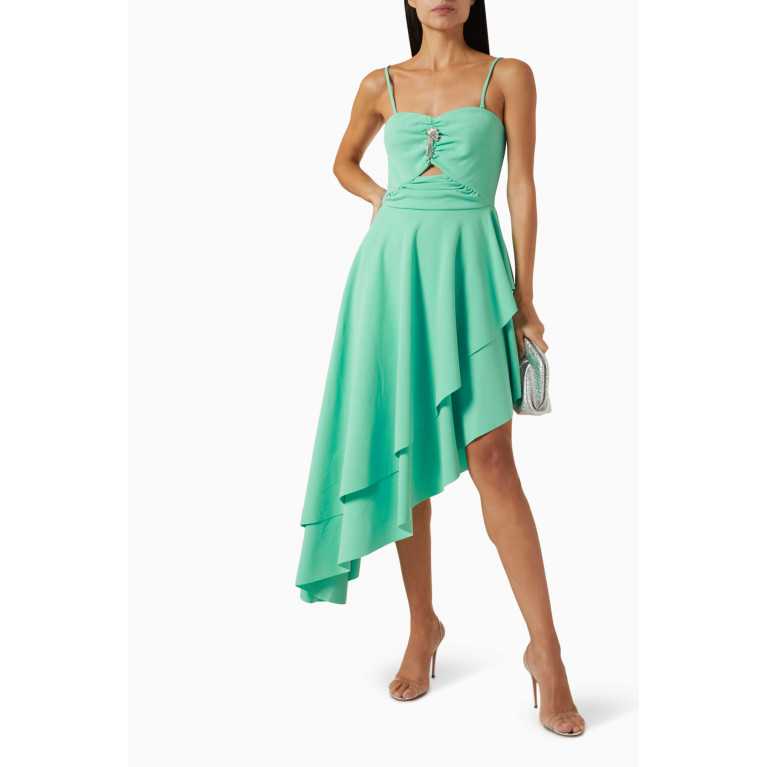 Elliatt - Kienna Crystal-embellished Asymmetric Dress