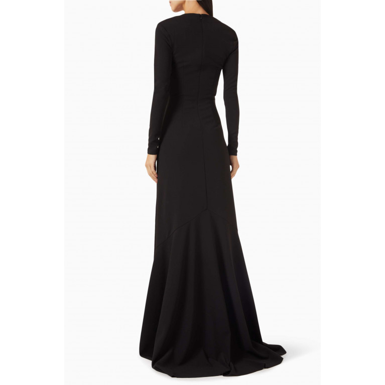 Elliatt - Katana Ruched Maxi Dress Black