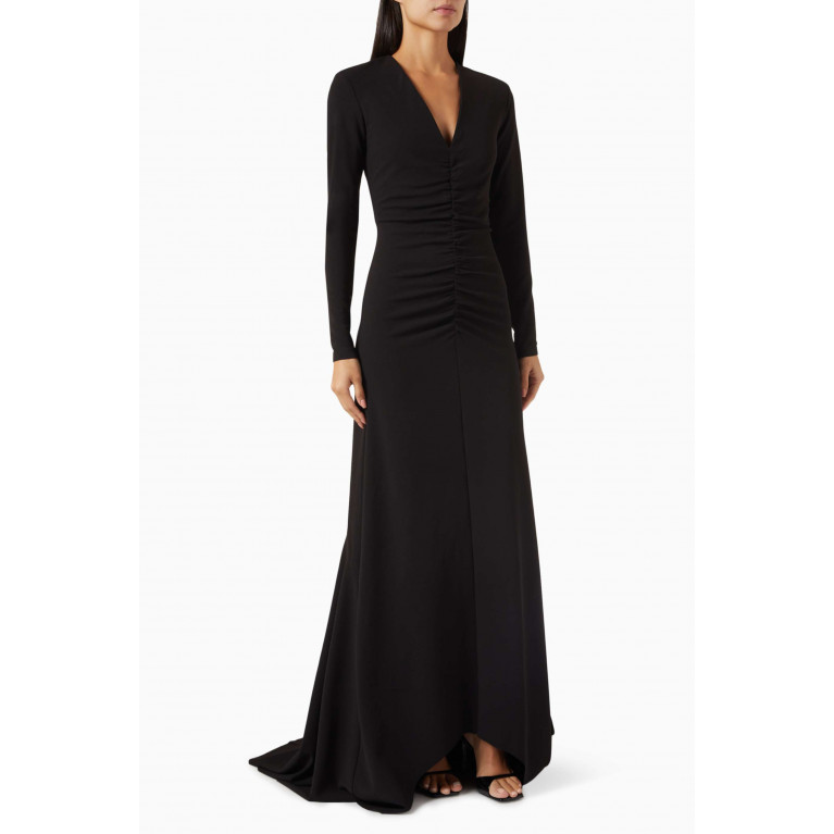 Elliatt - Katana Ruched Maxi Dress Black