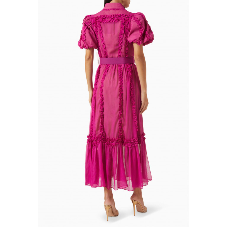 Elliatt - Luxury Ruffle Shirt Dress in Chiffon