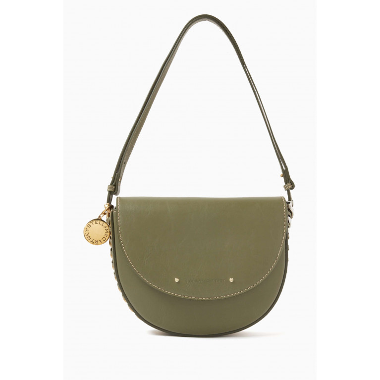 Stella McCartney - Medium Frayme Croc-embossed Flap Shoulder Bag in Eco Alter Leather