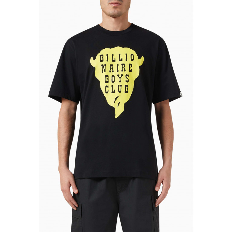 Billionaire Boys Club - Buffalo Logo Print T-Shirt in Cotton Black