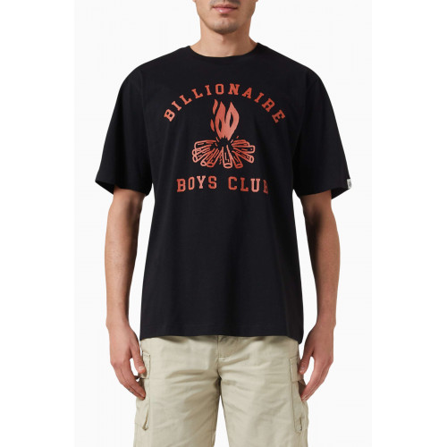 Billionaire Boys Club - Campfire Logo Print T-Shirt in Cotton