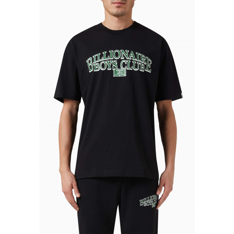 Billionaire Boys Club - Scholar Logo Print T-Shirt in Cotton Black