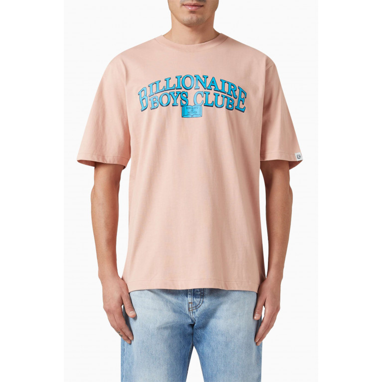 Billionaire Boys Club - Scholar Logo Print T-Shirt in Cotton Pink