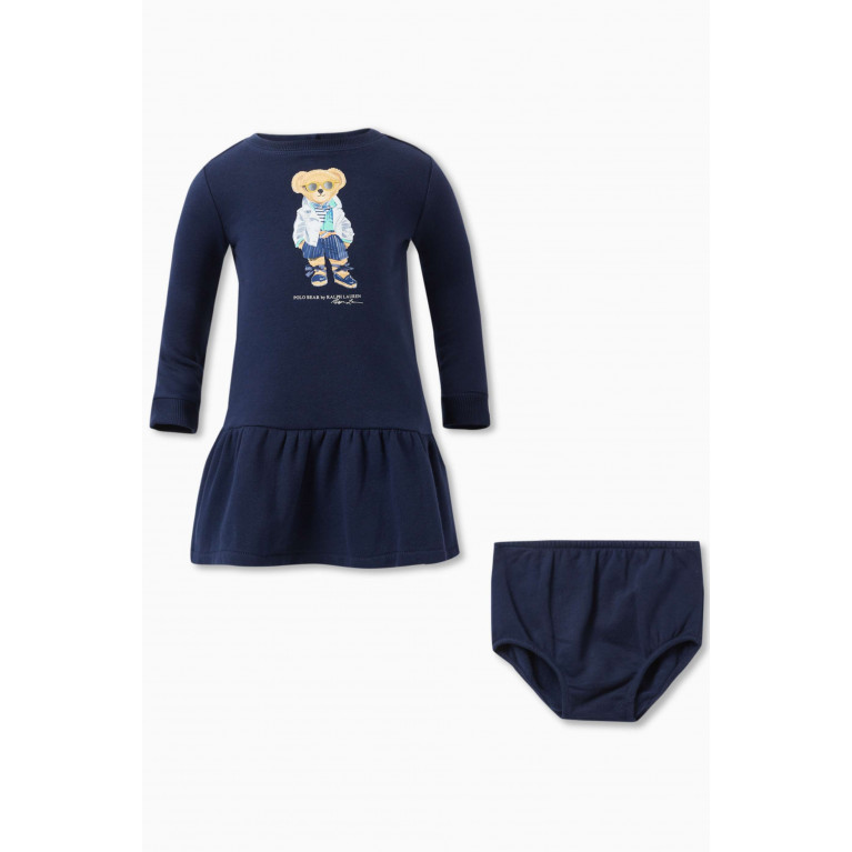 Polo Ralph Lauren - Bear Print Dress in Cotton-Fleece