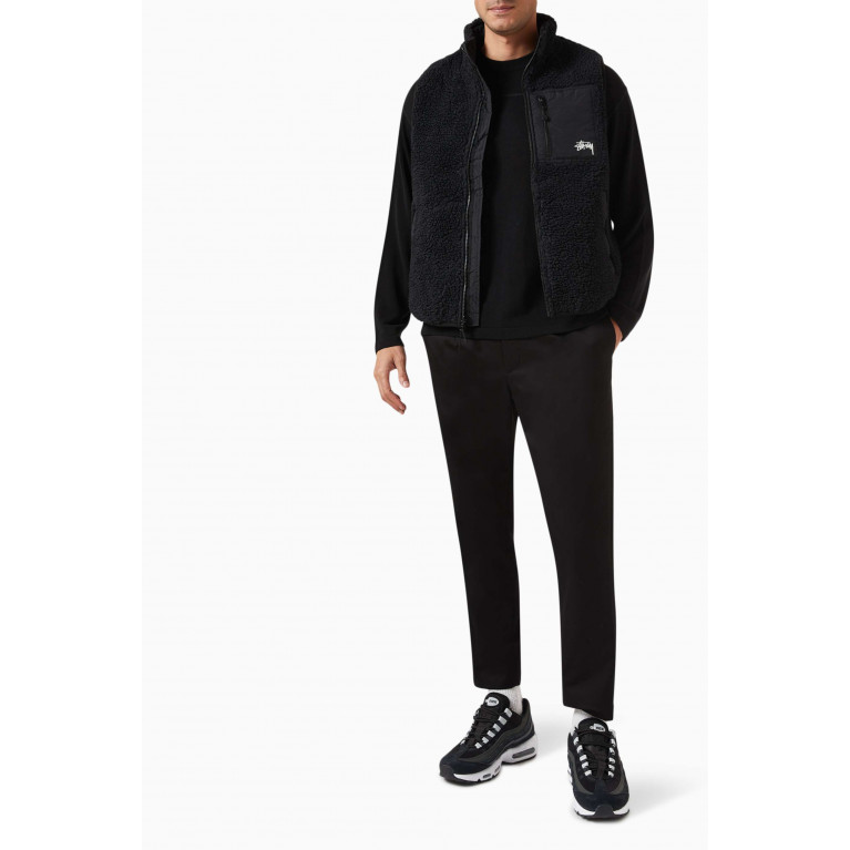 Stussy - Football Sweater in Cotton-blend Knit Black