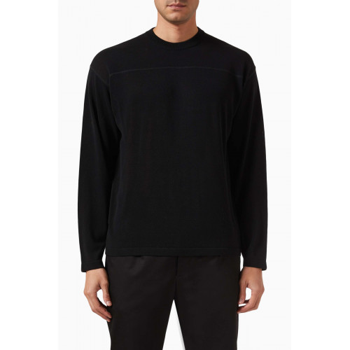 Stussy - Football Sweater in Cotton-blend Knit Black