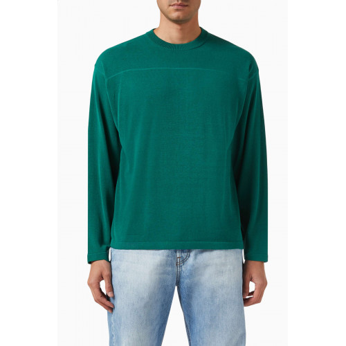 Stussy - Football Sweater in Cotton-blend Knit Green