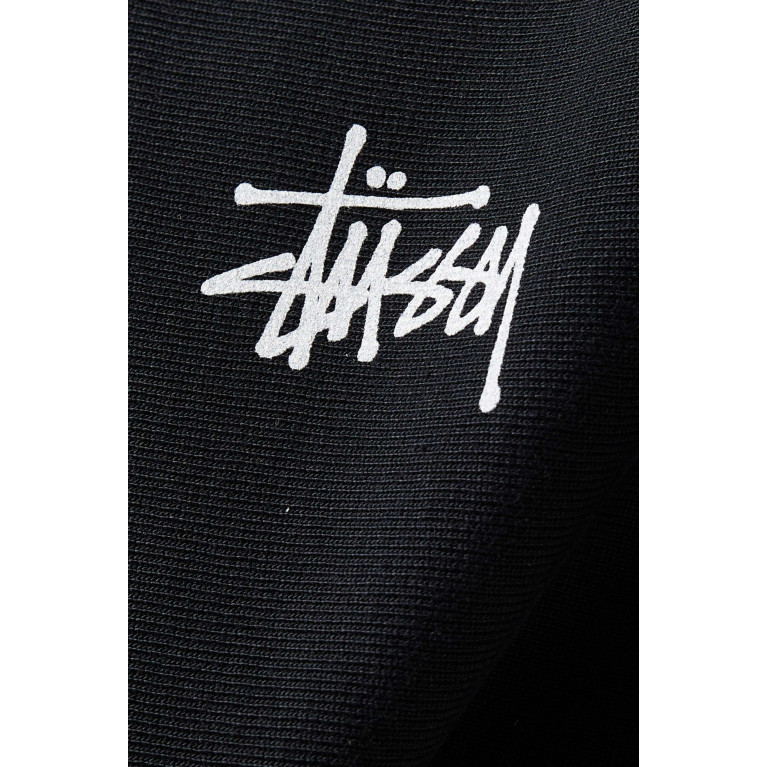 Stussy - Basic Logo Pigment-dyed Hoodie in Cotton-blend