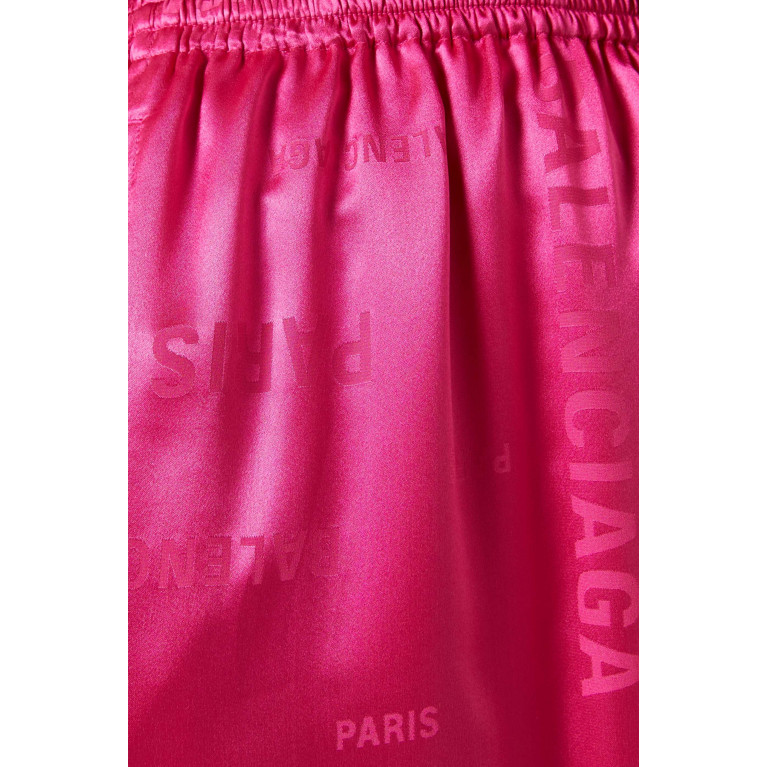Balenciaga - Bal Paris All-over Logo Pants in Silk